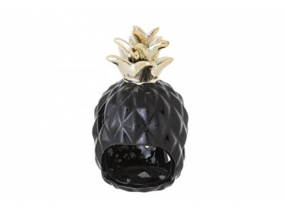 Pineapple Black Porte-bougie D8.5xh14.7 Cm