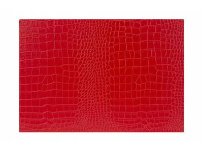 Placemat Cuire Look Rouge 43xh30cm 