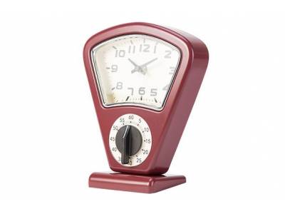 Timer Et Horloge Rouge 17,5x10xh21cm 