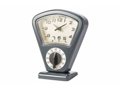 Timer Et Horloge Gris 17,5x10xh21cm 