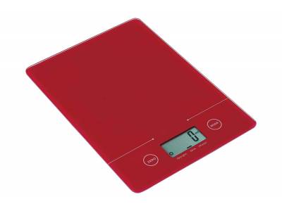 Balance Cuisine Electr. Rouge 5kg-1g 1x3v Lithium Inclus