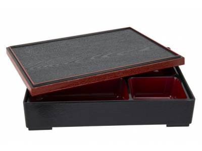 Asian Bento Box Noir-rouge 27x21x6cm Abs
