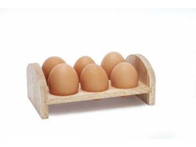 Ei-rekje Voor 6 Eieren Hout 17.2x10.1x6. 5cm
