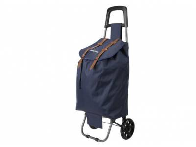 Smart Bleu Shopping Trolley 40l-max 25kg Painted Steel-polyester Bag