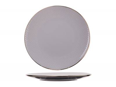 Kp Ravenna Grey Assiette Plate D27,2cm Craft Box