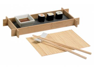 Sushi Set 1pers Coupelle Pres.-chopstick +support - Coupelle - Set De Table