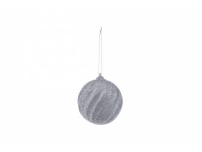 BOULE NOEL GRIS SYNTHETIQUE