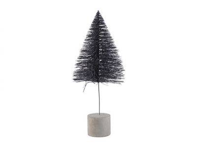 Kerstboom Glitter Zwart 16x16xh36cm Plas Tiek