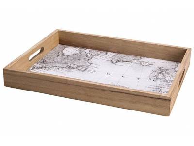 Dienblad Map Natuur 40x30xh5cm Hout 