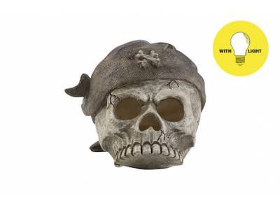 Piraat Led Excl2xaabatt Bandana Skull Gr Ijs 14x11,5xh14cm Rond Keramiek