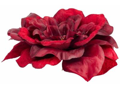 Clip Rose Jewel Donkerrood 15x15xh4cm Ku Nststof