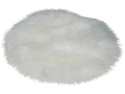 Onderlegger Fur Wit D35xh1cm Polyester 