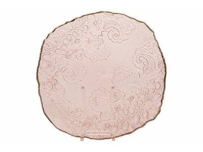 Schaal Irise Roze 27,5x27,5xh3cm Glas 