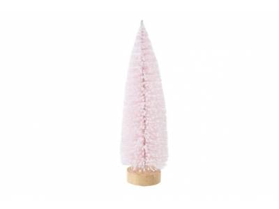 Kerstboom Snowy Roze 8x8xh20cm Kunststof 
