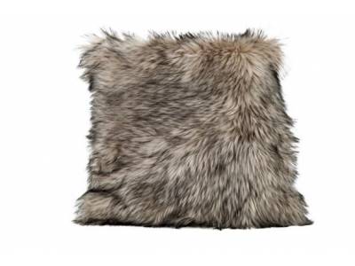 Coussin Long Faux Fur Naturel 45x45xh10c M Polyester