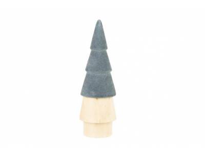 Kerstboom Top Colored Blauw 7,5x7,5xh22, 5cm Rond Hout