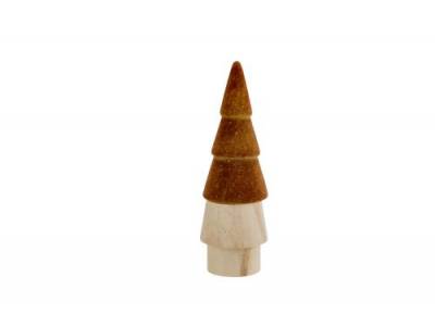 Kerstboom Top Colored Camel 7,5x7,5xh22, 5cm Rond Hout