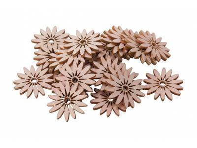 Strooideco Set24 Daisies Roze 3cm Hout 