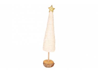 Kerstboom Wool Natuur 9x9xh47cm Hout 
