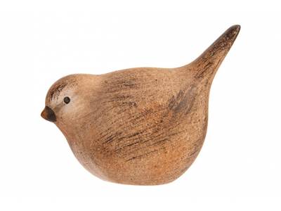 Vogel Ramon Bruin 9,4x4,8xh7,4cm Andere Keramiek