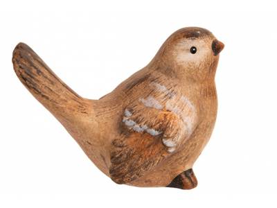 Vogel Oscar Bruin 13,8x7,7xh8,8cm Andere  Keramiek