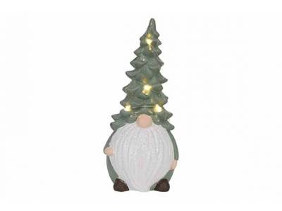 Kerstman Pinecone Hat Bruin 10,5x10,5xh2 4,5cm Andere Polyresin