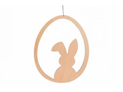 Ei  Hanger Open Rabbit Beige 24x,3xh30cm  Ovaal Hout