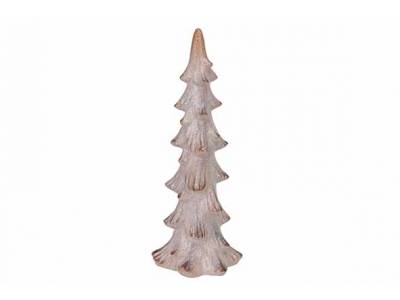 Kerstboom Washed Effect Greige 14x11,5xh 37cm Langwerpig Polyresin