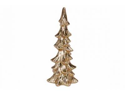 Kerstboom Elegant Goud 10,5x8xh24cm Lang Werpig Polyresin
