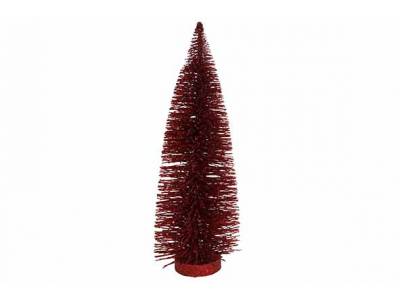 Kerstboom Glitter Bordeaux 12x12xh31cm K Unststof