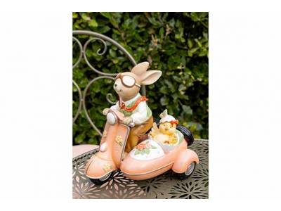 Ornament Vespa Bunny Boy Multi-kleur 21, 5x15,1xh20,4cm Langwerpig Polyresin
