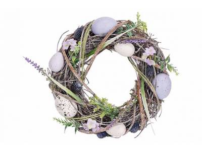 Krans Eggs Lavendel 24x24xh7cm 