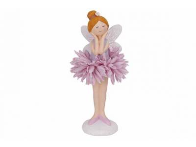 Beeld Fairy Tutu Lila 6,5x6xh18,5cm Lang Werpig Dolomiet