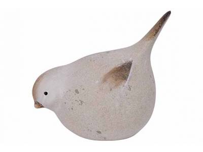 Vogel Grey Tail Wit 15,3x8,3xh12,3cm And Ere Dolomiet