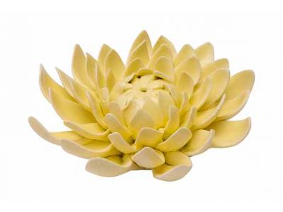 Bloem Flower Geel 6,5x6,5xh3,5cm Porsele In