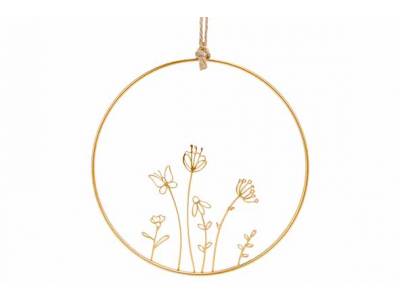 Suspension Flowers - Butterfly Dore 20x, 5xh20cm Rond Metal