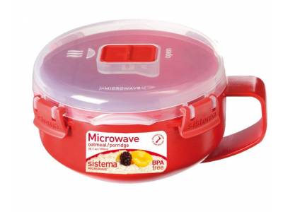 Microwave ontbijtkom met handvat 850ml