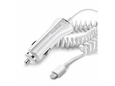Chargeur voiture Apple lightning 2A blanc