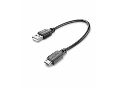 Data kabel travel micro-usb (15cm) zwart