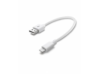 Data câble travel Apple lightning (15cm) blanc
