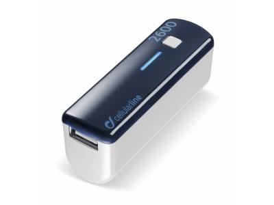 Chargeur portable usb pocket 2600mAh bleu