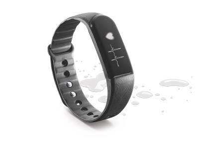 Fitness tracker touchscreen BT hartslag monitor zwart