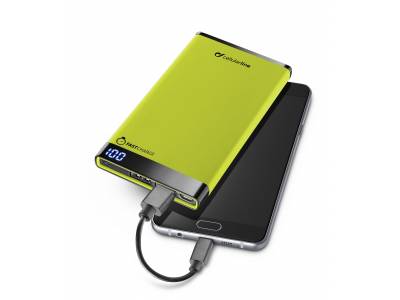 Chargeur portable usb free power manta 6000mA slim vert