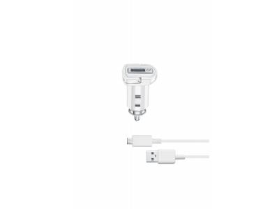 Chargeur voiture kit 10W/2A micro-usb Samsung blanc