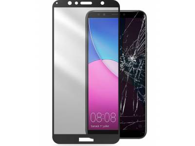 Huawei Y6 (2018) SP tempered glass capsule zwart