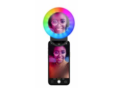 Selfie ring pocket vlogging multicolor clip