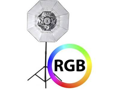 RGB LED Lamp RX-782 + fold Softbox 100 cm