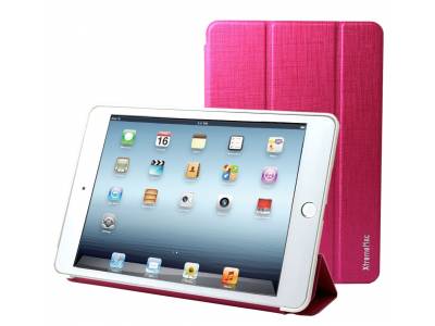 iPad Mini 4 housse microfolio stand &amp; magnète active rose