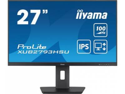 Prolite 27inch IPS monitor met USB-hub, 100Hz verversingssnelheid en 150mm in hoogte verstelbare voet