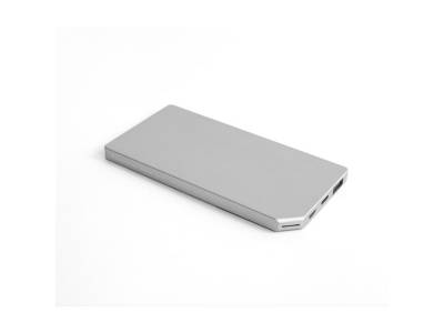 PowerBank Slim Aluminum 5000MAH; Silver